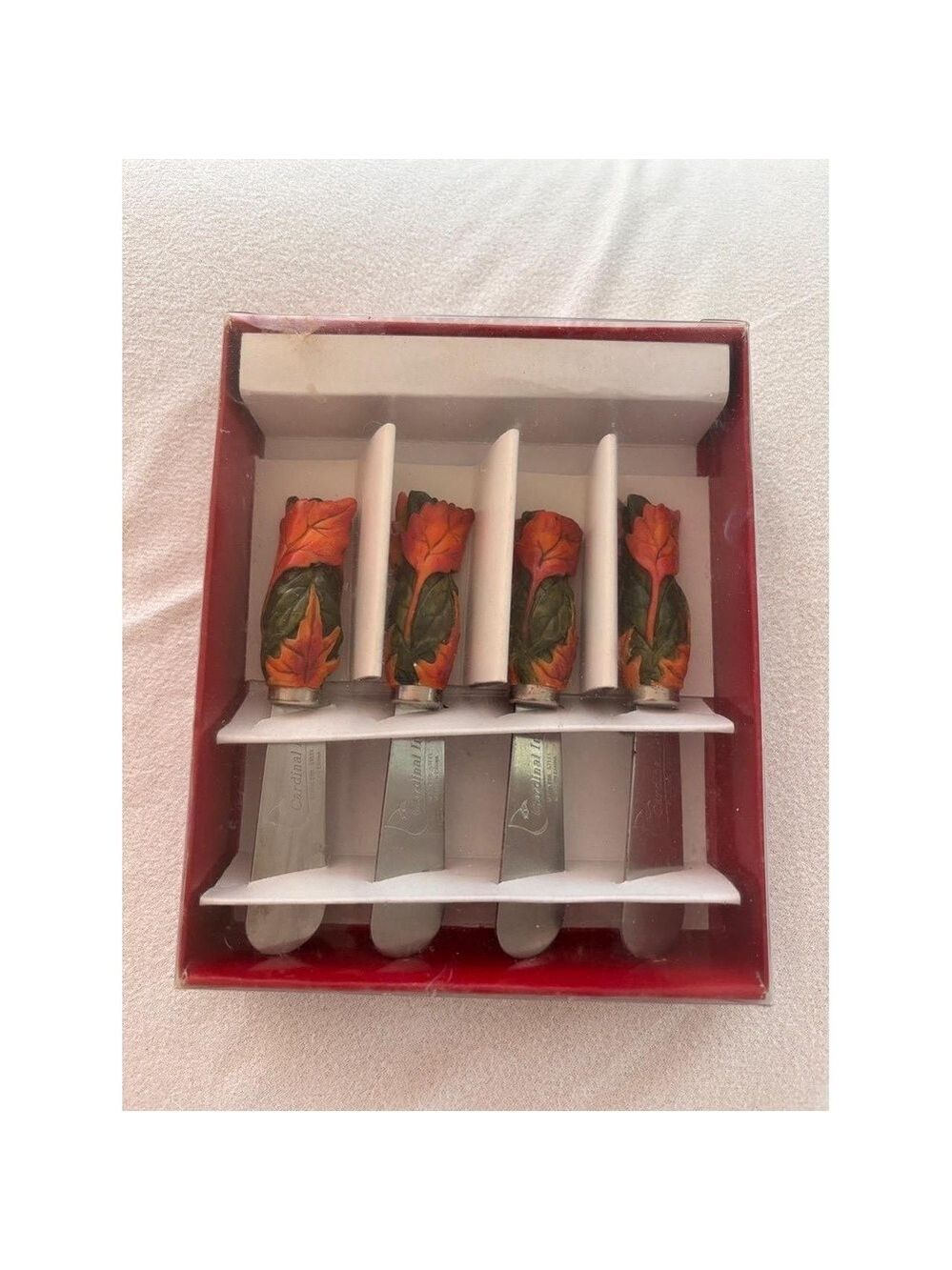 Spreadables Candace Series Floral Design Set of 4 Decorative Gourmet Spreaders